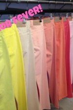 Rack of colored denim-Spring 2012